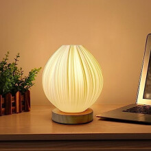 Lampe de table miniature vintage à rayures pour chambre, salon, chambre d'enfant, bureau et dortoir – Lotus Design