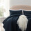 Navy Queen Quilt Set Diamond Pattern 3-Piece All-Season 3