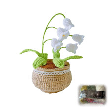 COCEQUC Crochet Small Patted Flowers Artifical Flower Knitted Flower DIY Materials W2Q3