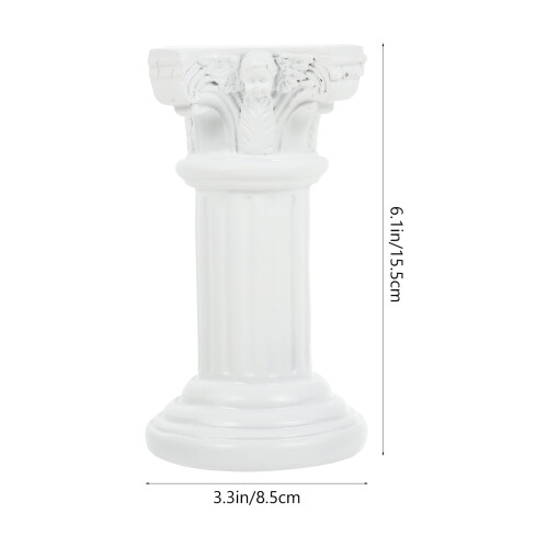 Statue de pilier de style romain blanc 1
