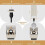 Set di lampade da comodino blu navy con porte USB, dimmerabili a 3 livelli. 4