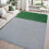 Light Grey and Dark Green Memory Foam Rug 5x7 ft 1