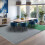 Light Grey and Dark Green Memory Foam Rug 5x7 ft 8