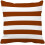 Housse de coussin à rayures orange brûlé et blanches 30 x 50 cm 3