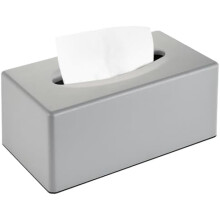 Rechthoekige tissueboxhoes met bodem – Decoratieve opbergoplossing voor badkamer, auto, camper, kantoor en meer – Grijs