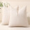 Housses de coussin patchwork kaki et beige, 56 x 56 cm, lot de 2 1