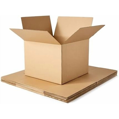 Cardboard Moving Boxes - 6-Pack, Large, 20" x 20" x 15", Brown