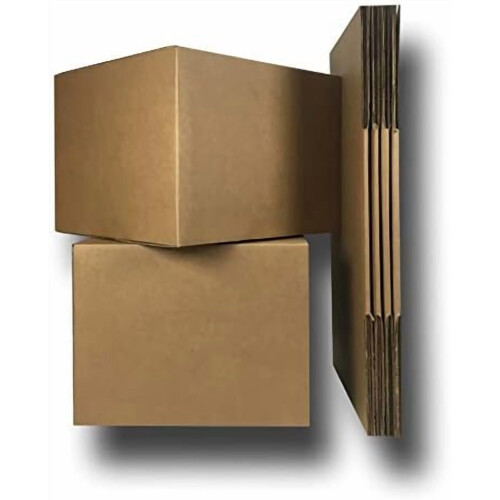 Cardboard Moving Boxes - 6-Pack, Large, 20" x 20" x 15", Brown 1