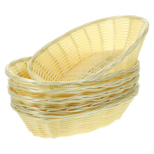 Ensemble de 6 paniers en plastique tressé pour le pain et les fruits