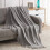 Light Grey Throw Blanket 60x80 Inches Throw Textured Solid Soft Sofa Throw Couch Knitted Decorative Blanket 1
