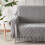 Light Grey Throw Blanket 60x80 Inches Throw Textured Solid Soft Sofa Throw Couch Knitted Decorative Blanket 2