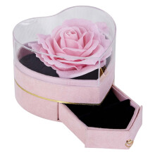 Conjunto de presente Rose Box com colar, anel e perfume para o Dia dos Namorados, Natal, aniversário, pacote surpresa para ela.
