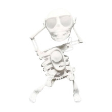 Wind Up Skeleton Toy Dancing Halloween Decorations Plastic Animated Figurine for Kids Party Favors Home Desktop Pranks Gifts