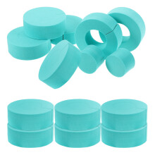 12Pcs Blue Hair Curling Tool Sponge Ring with C Shaped Design for Secure Hold