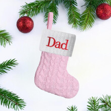Mini-Strick-Weihnachtsstrumpf mit Initialen, 8,5 Zoll