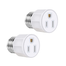 2 db-os E26/E27 foglalat-3 pólusú csatlakozó adapter – Otthoni, verandai, teraszos és garázzsal kompatibilis