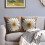 Μαξιλαροθήκες Spring Daisy 20x20, Σετ 2 τεμαχίων, Λουλουδάτες καφέ λινές θήκες μαξιλαριών 3