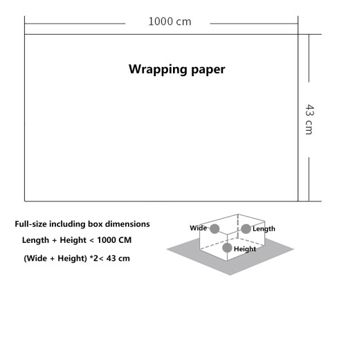Rouleau de papier cadeau aquarelle double face de 10 m 2