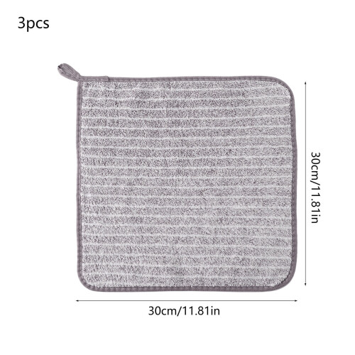 Pano de limpeza para louça, 30x30cm (11,8x11,8 polegadas), conjunto de 3 peças 2