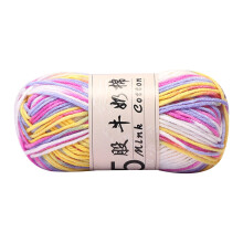 5-draads melkkatoengaren met kleurverloop, handbreiwol voor het maken van doe-het-zelfpoppen, geverfd handwerkgaren voor haken, amigurumi en zachte