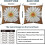 Μαξιλαροθήκες Spring Daisy 20x20, Σετ 2 τεμαχίων, Λουλουδάτες καφέ λινές θήκες μαξιλαριών 4