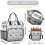 Isolierte Lunchtasche mit Blumenmuster für Damen 5