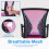 Drafting Chair Pink Mesh Adjustable Height Foot Ring 5