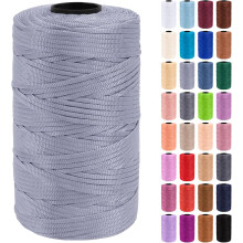 1 Pack 3mm Polypropylene Ribbon Yarn, 218 Yds Flat Macramé Cord for Handbags, Hats, Shoes, DIY Crafts – Compatible with Crochet