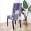 Purple Polyester-Spandex Chair Covers (6 Pack) 3