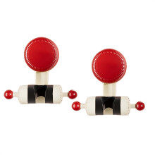 Adjustable Suction Cup Shower Head Holder, No Drilling Wall Mount for Bathroom, Universal 2 Pack (Red, Black)