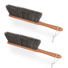Wooden Bench Brush Fireplace Brush Horsehair Bench Brush Soft Hair Long Wooden Handle Dust Brush Fireplace Tidy Car Home Workshop