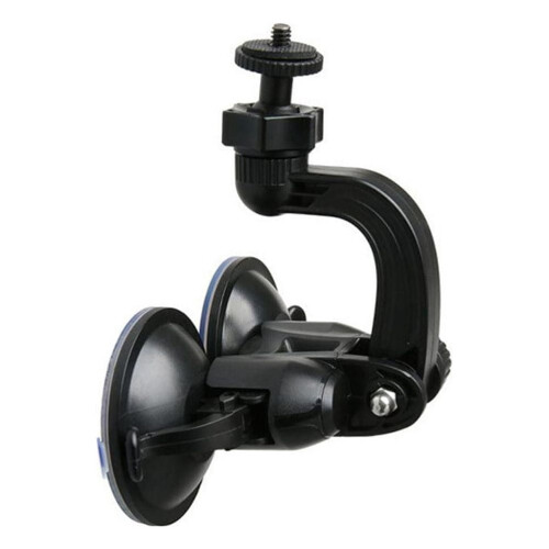 Driving Recorder Bracket with Double Suction Cups 1Pack 6.7*3.9*2.6in Black ABS 2