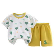 Modische Sommeroutfits für Kleinkinder, Jungen und Mädchen, niedlicher Kurzarmanzug mit Print, lässiges Set mit Shorts, Größen 3M-6T