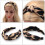 Fascia per capelli alla moda con motivo leopardato, comoda e antiscivolo. 7