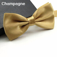 Men Solid Color Bowtie Necktie Tuxedo Wedding Party Adjustable