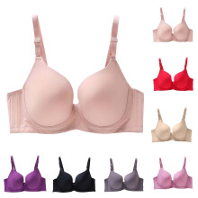 Plus Size Underwire Push Up Bra White Lightly Lined