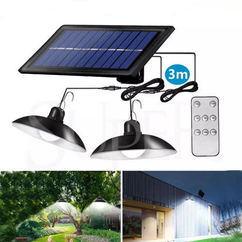 Solar Panel Shed Light LED Barn Pendant Lamp 2