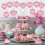 Heart Decorations Pink Hanging Ornaments 12pcs 8