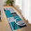 Covor modern geometric lavabil, 2x8ft 4