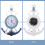 Horloge murale en bois en forme de bateau avec surface miroir 5