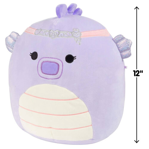 Peluche Hippocampe Violet Eartha 30 cm 1
