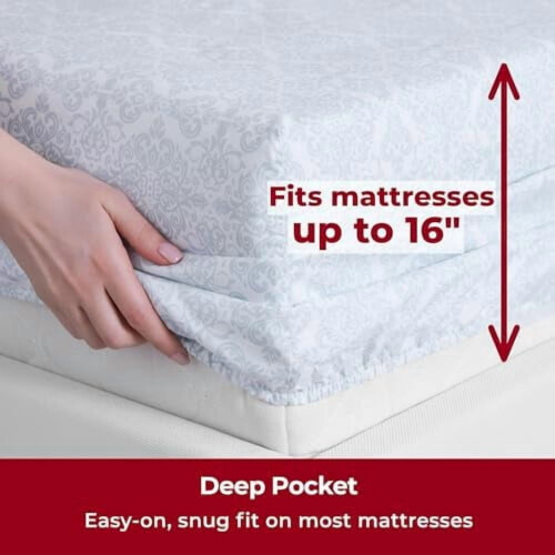 Queen Microfiber Sheet Set 4-Piece Deep Pocket 1