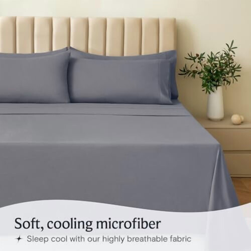 Queen Microfiber Lakanset 4-delars Deep Pocket 1