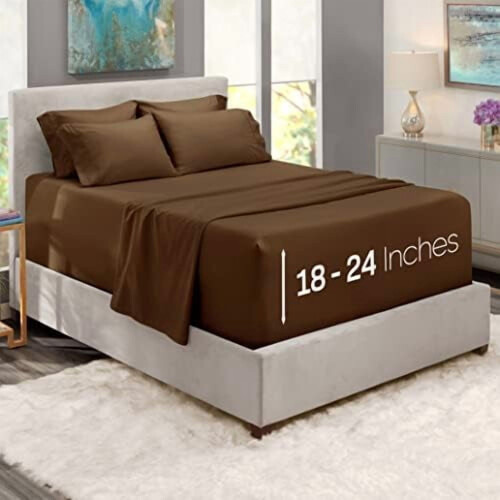 Σετ σεντόνια Extra Deep Pocket King Size - Ταιριάζει σε στρώματα βάθους 18-24 ιντσών - Σεντόνια 1