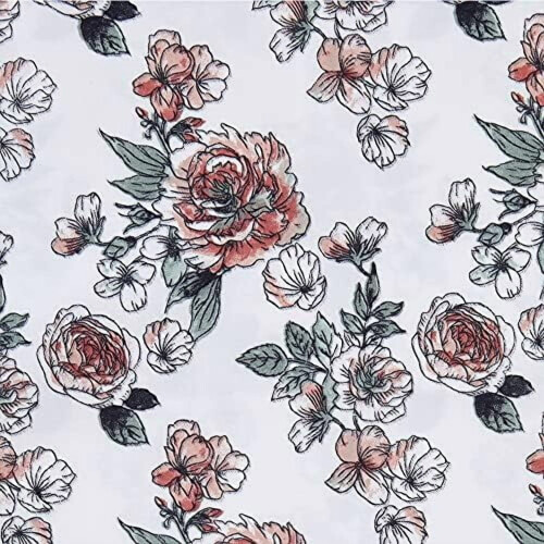 Ensemble de draps complets en microfibre de polyester avec imprimé de roses vintage 2