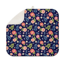 Tapis égouttoir à vaisselle en microfibre à motif floral