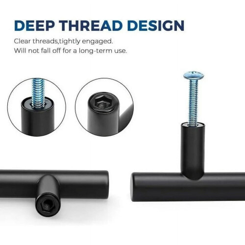 30-Pack Black Drawer Pulls & Cabinet Knobs, 2in, Compatible with Standard Cabinets & Dressers 2