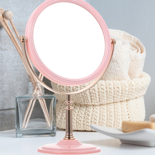 Round Double-side Desktop Makeup Mirror for Travel Vanity Room Decor 2