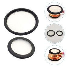 2Sets Replacement Diaphragm Covers for Stethoscope Black PVC Material Bell Cover