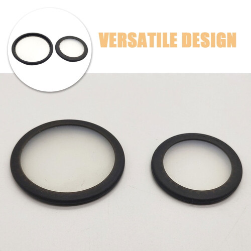 2Sets Replacement Diaphragm Covers for Stethoscope Black PVC Material Bell Cover 2
